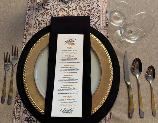 Tableware, Glassware & Linen Service (Setup & Cleanup Included) per guest