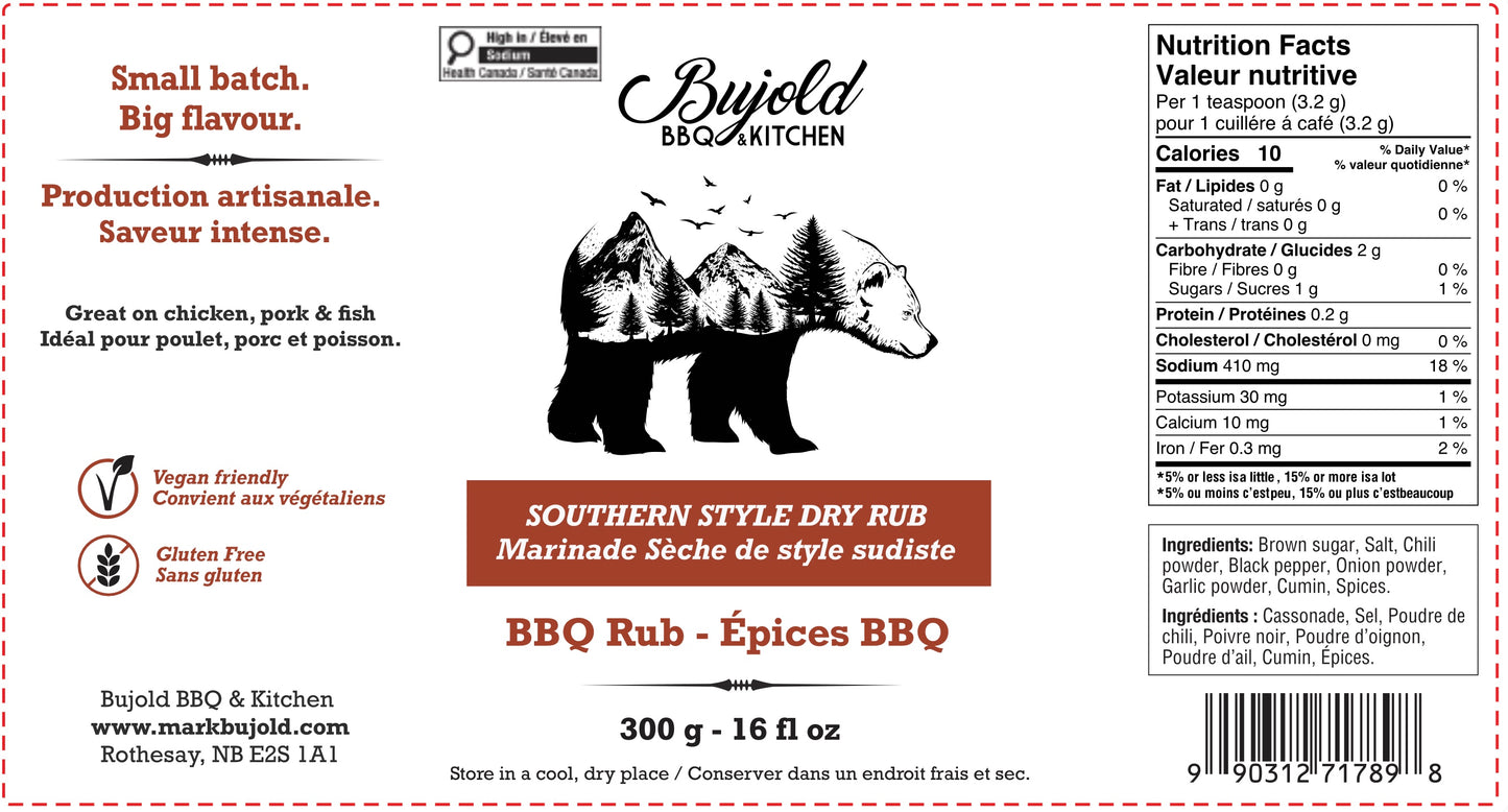 * Southern Style Dry Rub - 300g